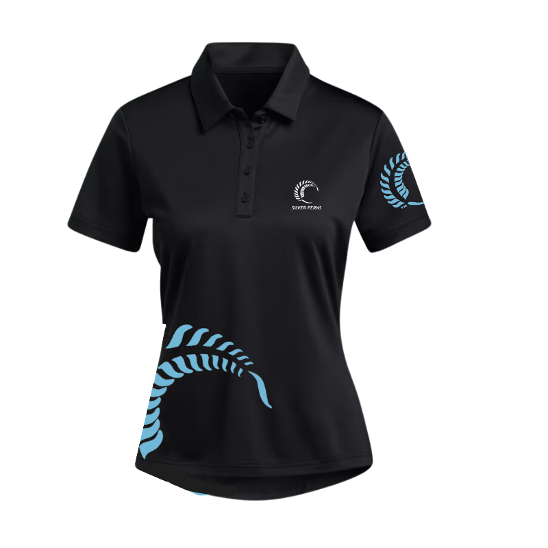 Silver Fern Merchandise polo - black
