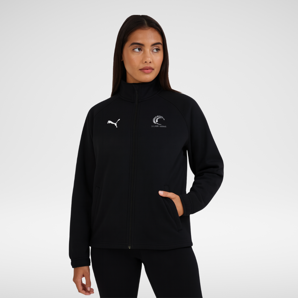 Silver Ferns Women's PUMA Zip Up Jacket - Black