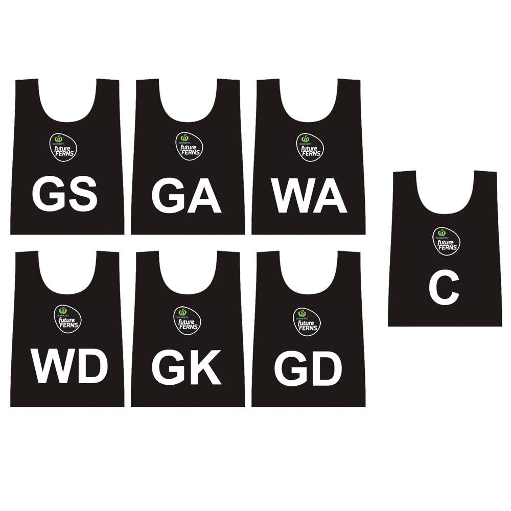 black netball bibs