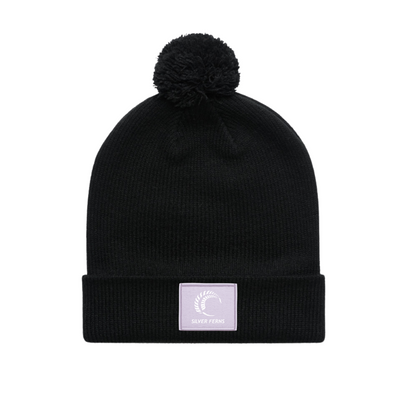 Patch Pom Pom Beanie