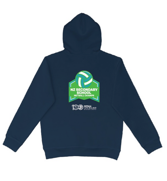 NZ secondary school netball champ hoodie - blue
