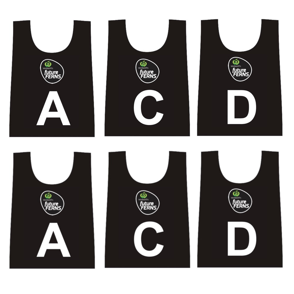 black netball bibs